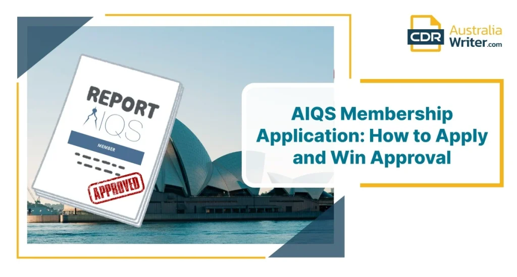 AIQS Membership Application guide with an approved report document