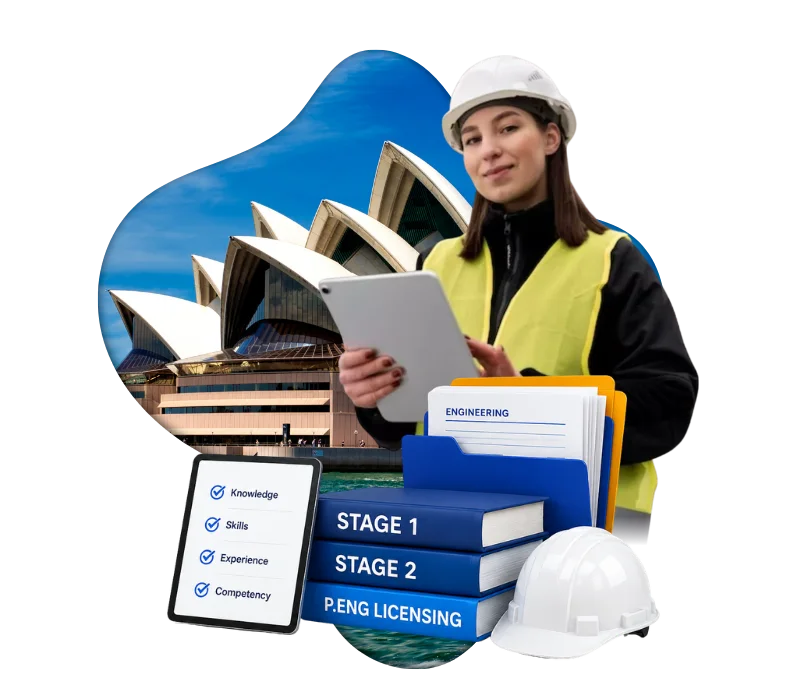 Competency Assessment for engineers showing Stage 1, Stage 2, and P.Eng licensing